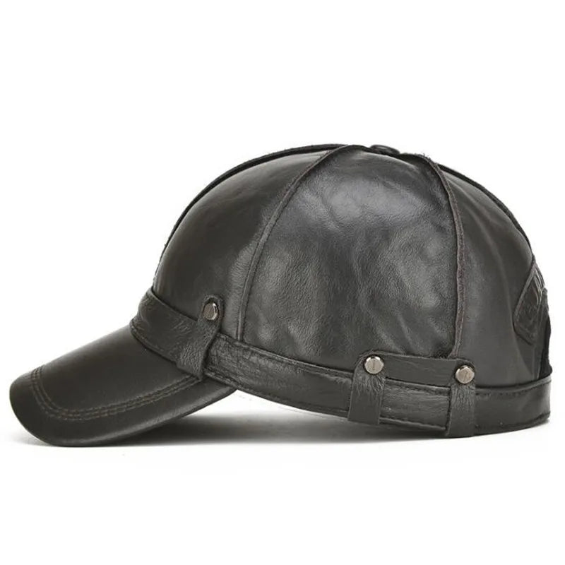 Leather Cowhide Baseball Caps