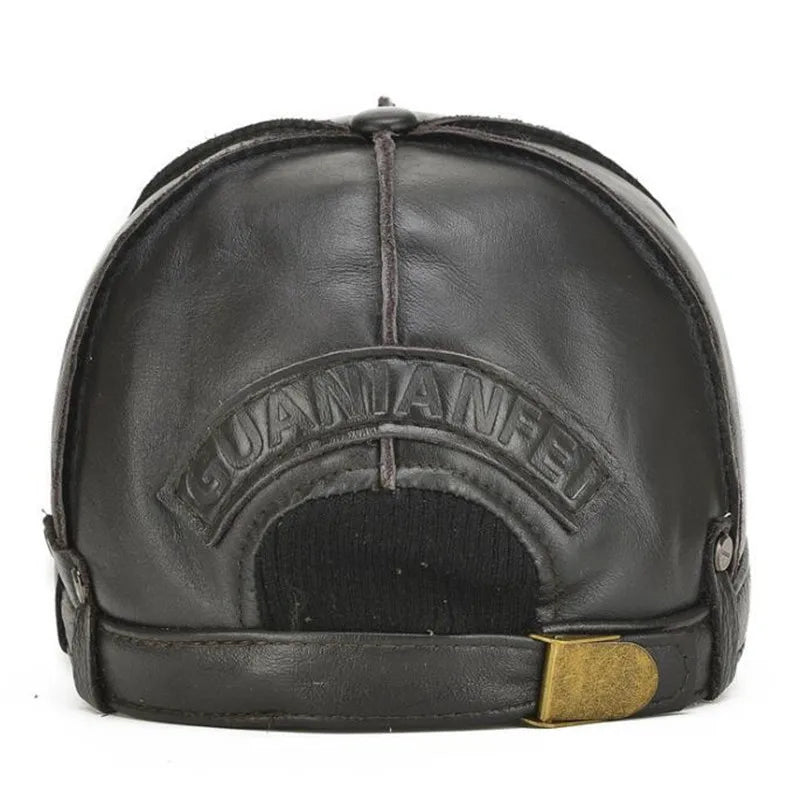 Leather Cowhide Baseball Caps