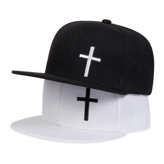 Cross Embroidery Hip-hop Cap