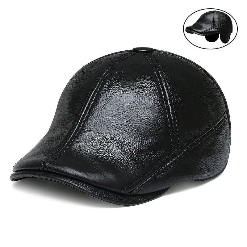 Newsboy  Leather Cap