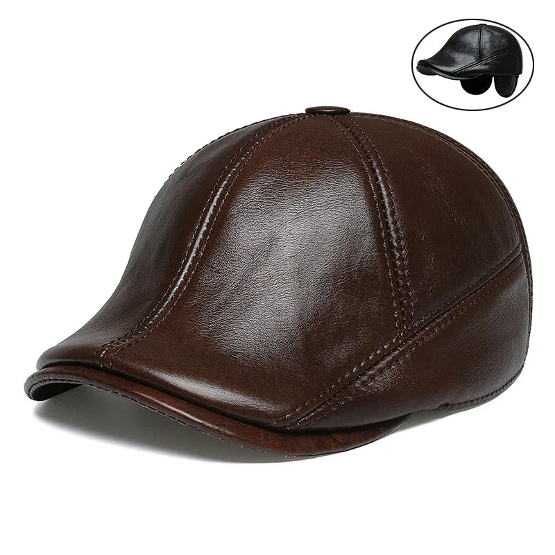 Newsboy  Leather Cap