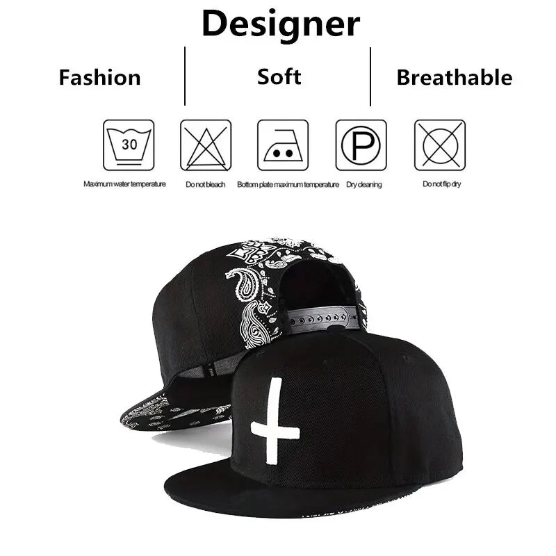 Flat Cross Hip-hop Hats