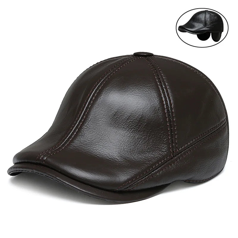 Newsboy  Leather Cap