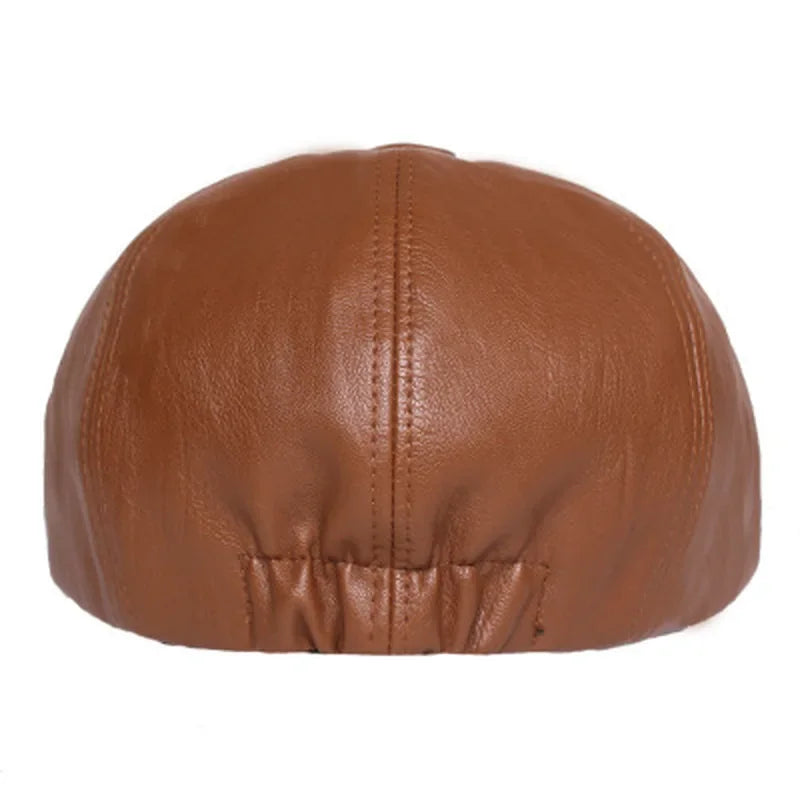 Retro Octagonal Leather Hat